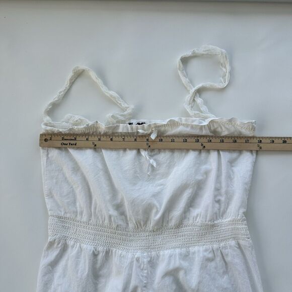 RARE Vintage Miss Dior Night Gown Romper Jumpsuit Large Lace Cottage Core - Picture 4 of 8